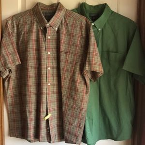 Two mens XL woven shirts